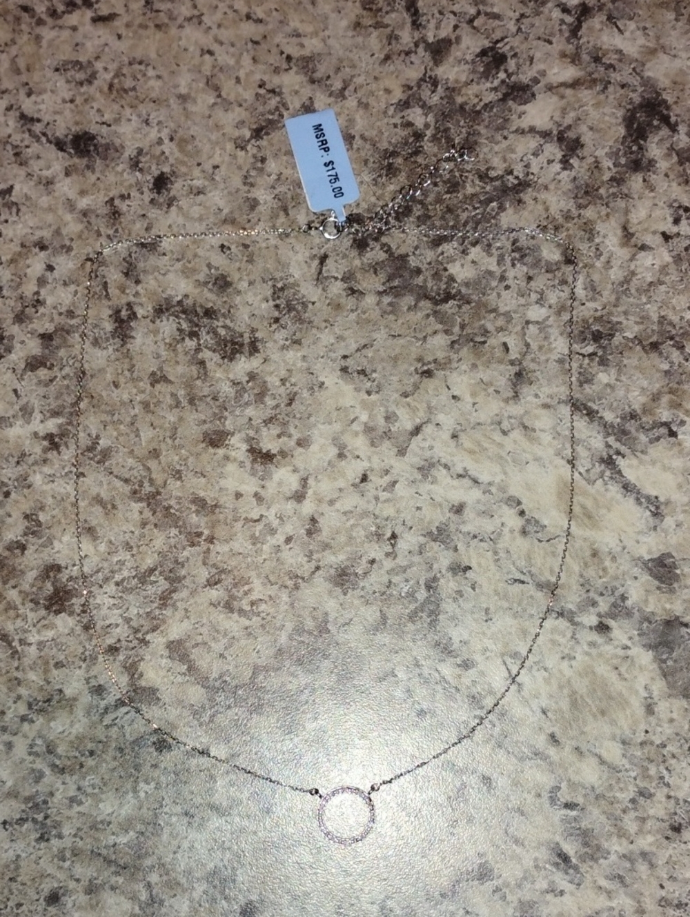 Real Silver Necklace With Natural Diamonds